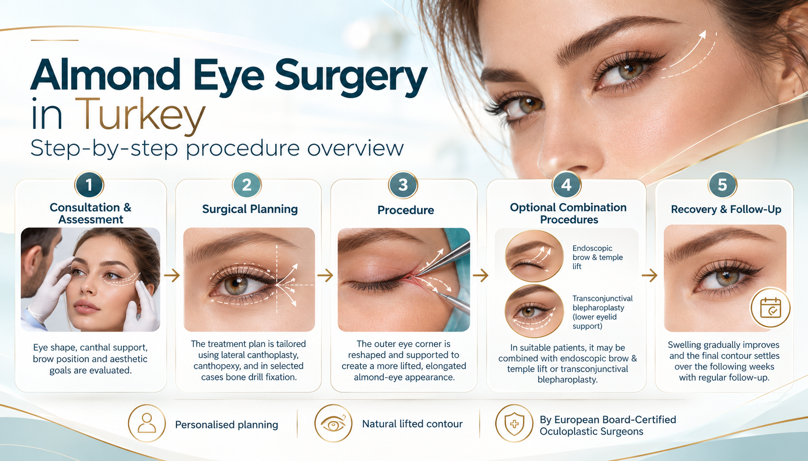 almond eye surgery in Turkey step by step